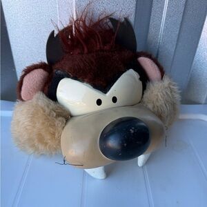 Vintage 1993 Taz Tasmanian Devil Six Flags Looney Tunes Hat Snapback Mesh Cap